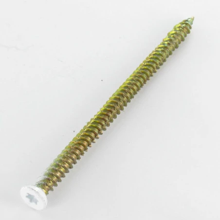 1 X Vis Béton Tête Fraisée TF RED 7.5X120 TORX T30 Bichromaté RAL9016 Blanc Signalisation 3 1 X Vis Béton Tête Fraisée TF RED 7.5X120 TORX T30 Bichromaté RAL9016 Blanc Signalisation