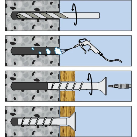 1 X Vis Béton Tête Fraisée TF TORX 5X60 Acier Zingué 5 1 X Vis Béton Tête Fraisée TF TORX 5X60 Acier Zingué – Image 3