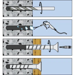 1 X Vis Béton Tête Fraisée TF TORX 6X40 Acier Zingué -Vis-express Soldes vis beton tete fraisee tf torx 6x40 acier zingue 2
