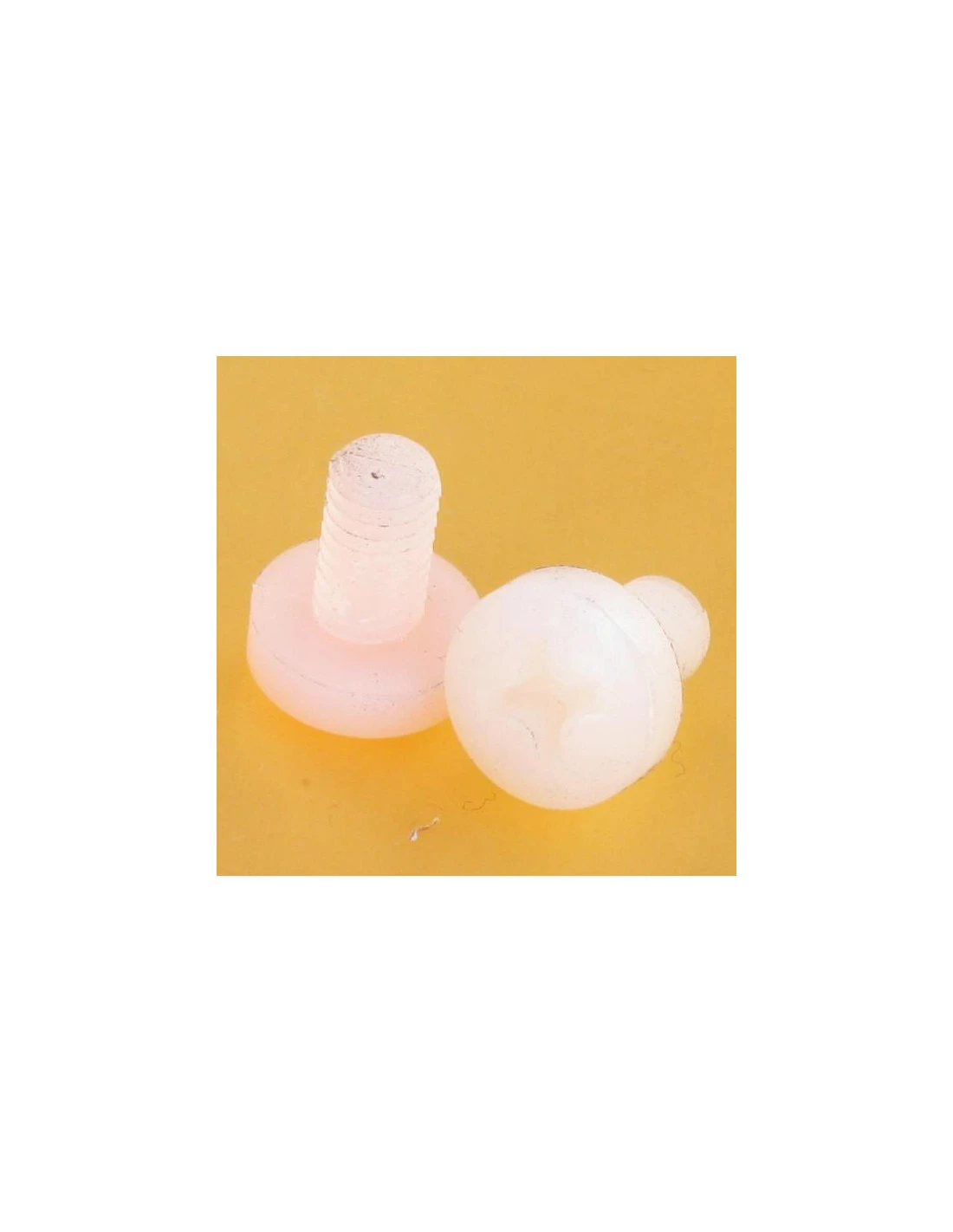 1 X Vis Métaux Tête Cylindrique Large TCL Phillips M6X10 Nylon Naturel 3 1 X Vis Métaux Tête Cylindrique Large TCL Phillips M6X10 Nylon Naturel